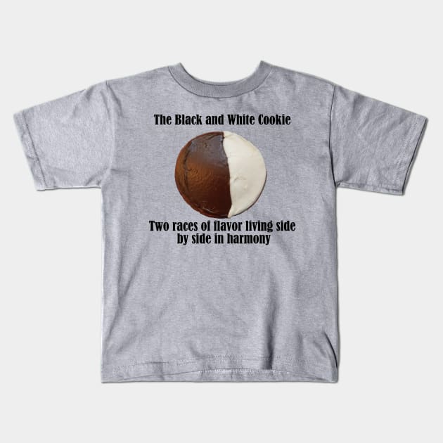 The Black and White Cookie - Harmonious Life Kids T-Shirt by MisterBigfoot